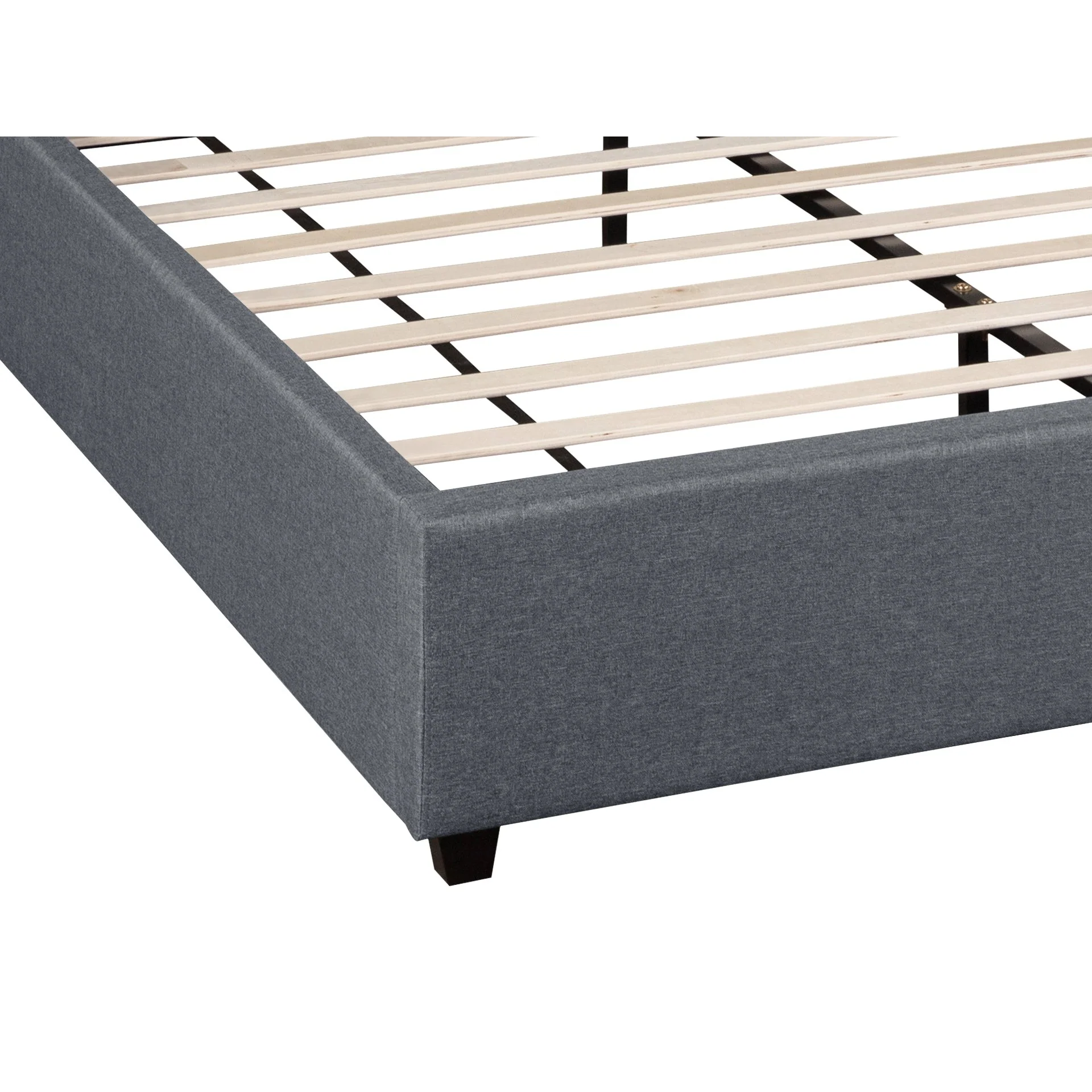 Shasta Fabric Slat Bed Frame with Headboard - Queen - Image 9