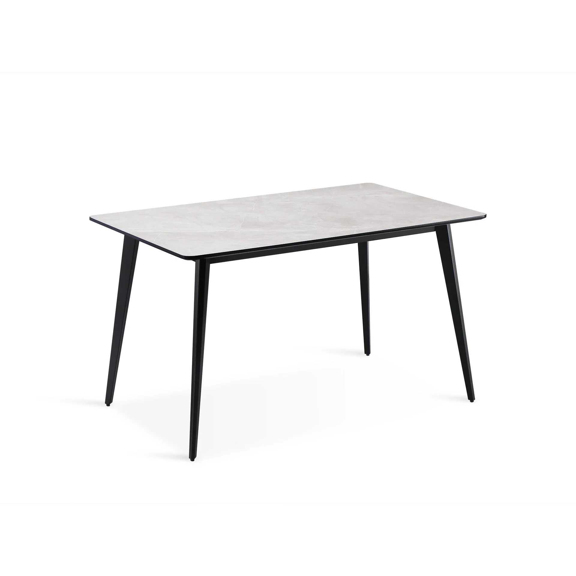 Shiloh Rectangular Dining Table 130 x 80cm - Grey + Black