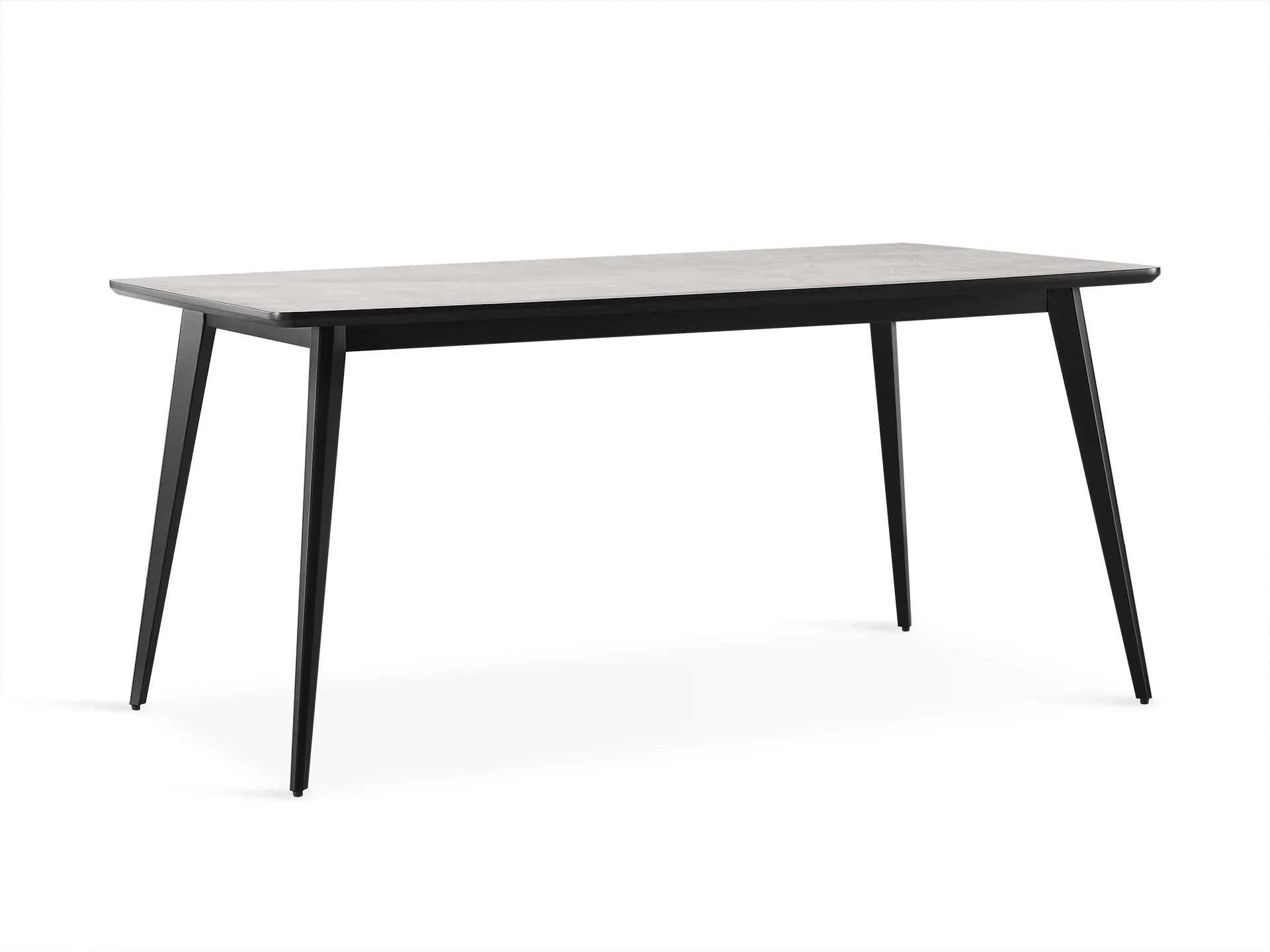 Shiloh Rectangular Dining Table 160 x 90cm - Grey + Black - Image 6
