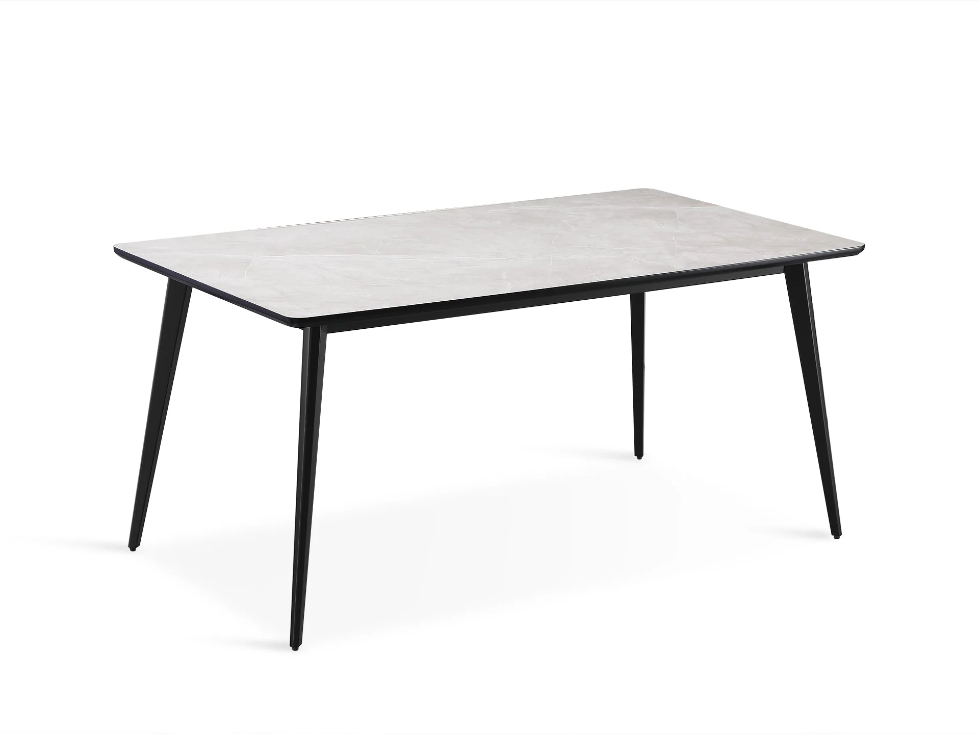 Shiloh Rectangular Dining Table 160 x 90cm - Grey + Black - Image 7
