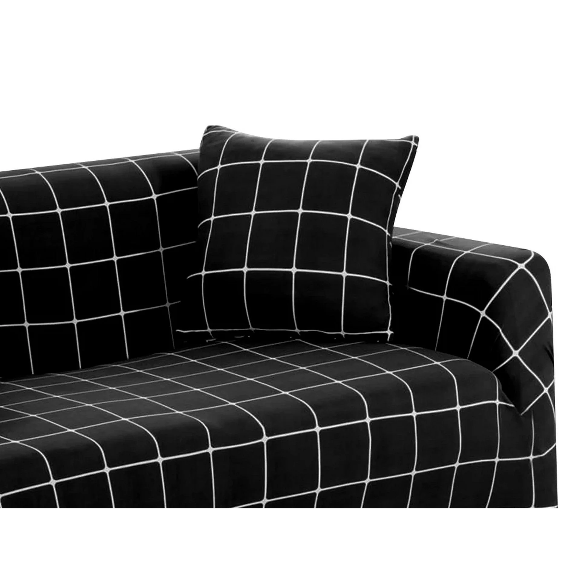 Single Sofa Cover Couch Cover 90-140cm - Plaid - Image 4