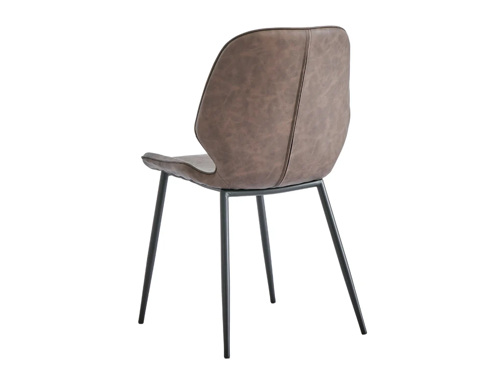 SLOANE 4PCS PU Leather Dining Chair - BROWN - Image 10