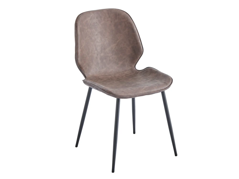 SLOANE 4PCS PU Leather Dining Chair - BROWN - Image 8