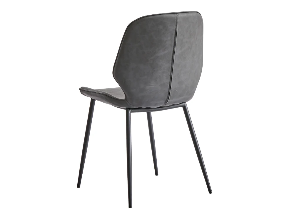 SLOANE 4PCS PU Leather Dining Chair - DARK GREY - Image 11