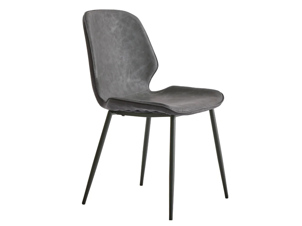 SLOANE 4PCS PU Leather Dining Chair - DARK GREY - Image 7