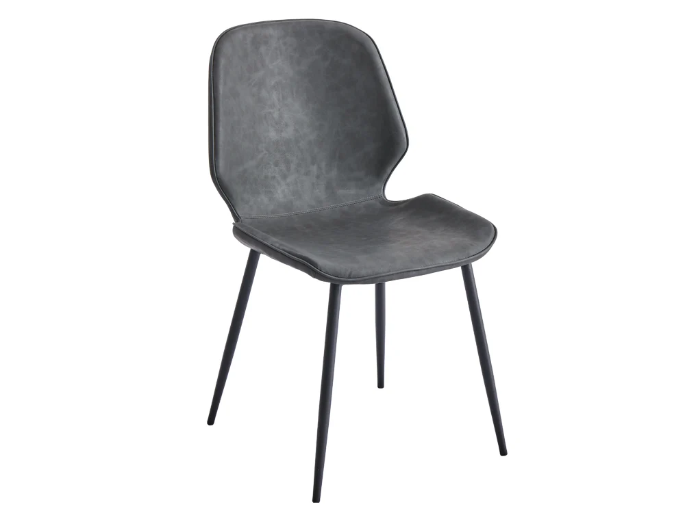 SLOANE 4PCS PU Leather Dining Chair - DARK GREY - Image 9