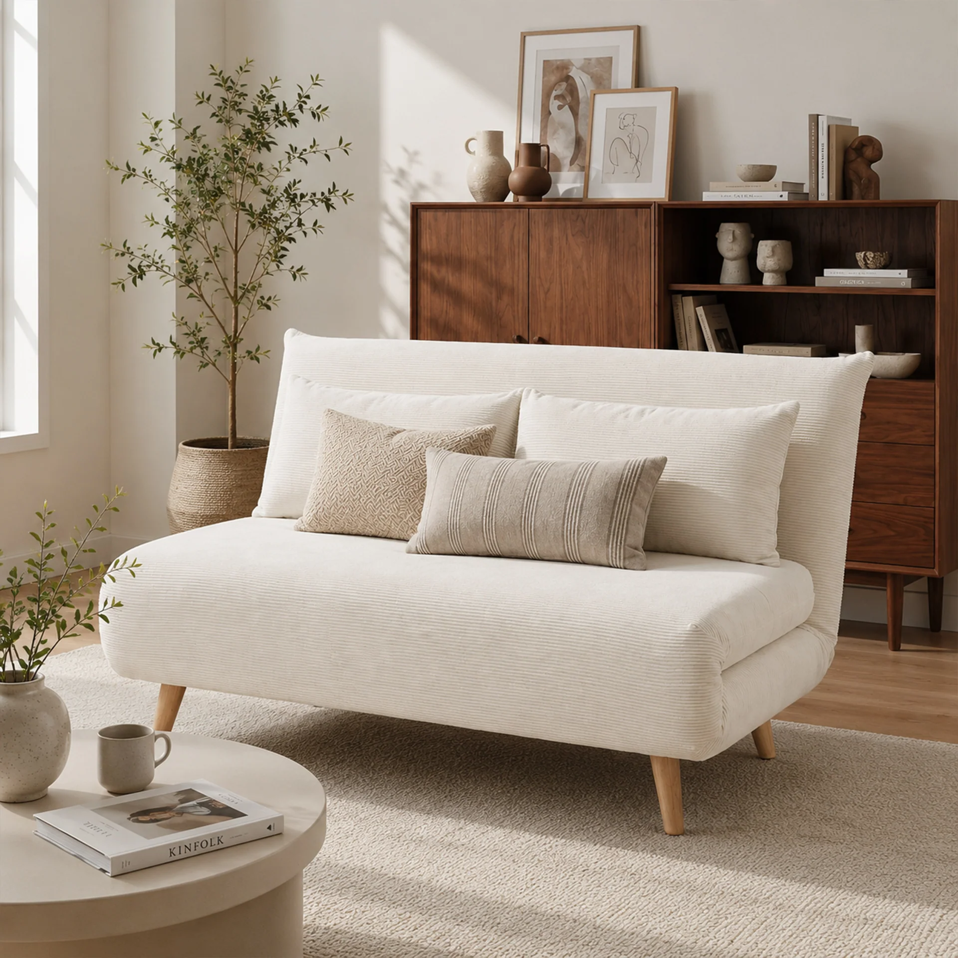 Hastings 2 Seater Fold-Out Sofa Bed - Beige