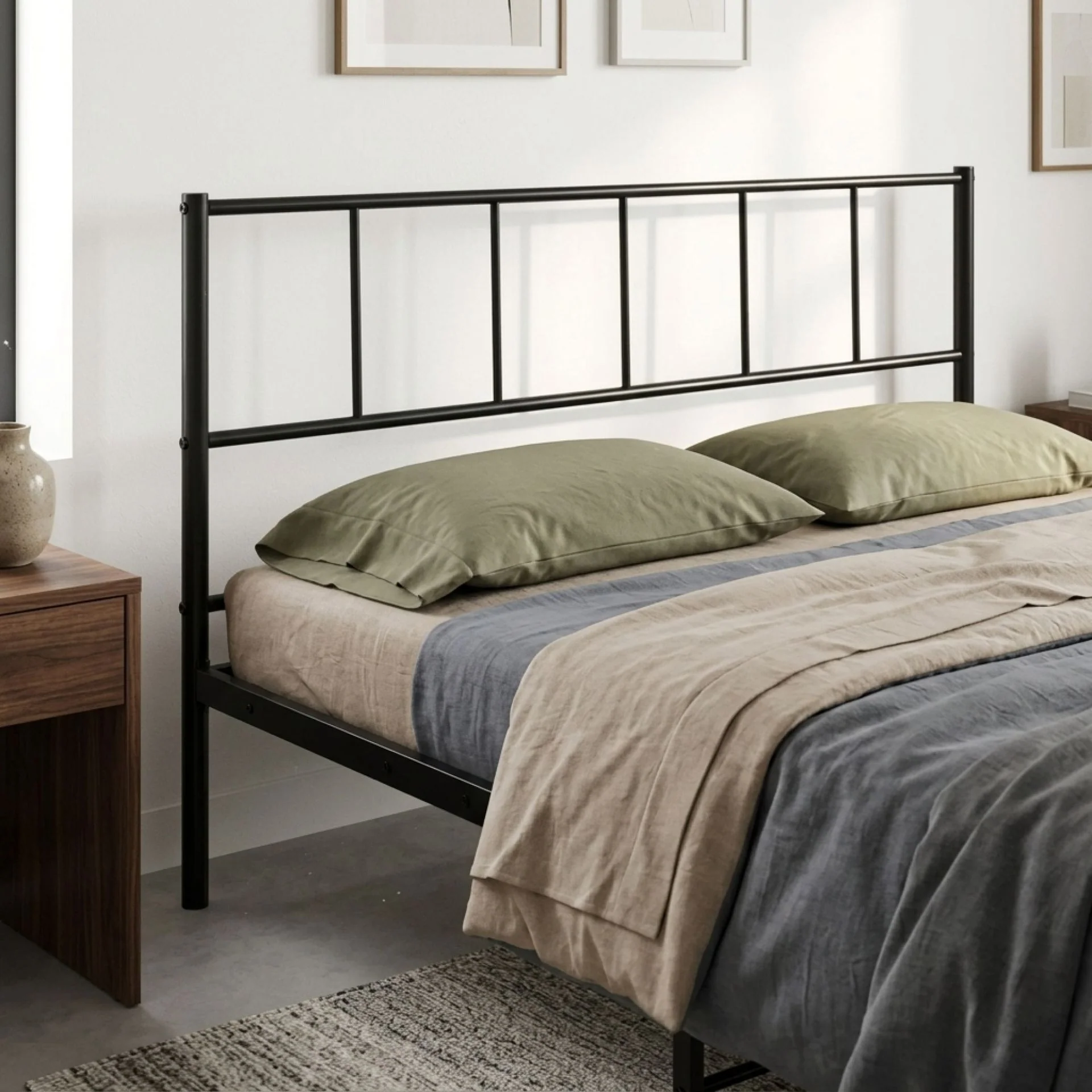 Sophia Queen Metal Bed Frame - Black - Image 7