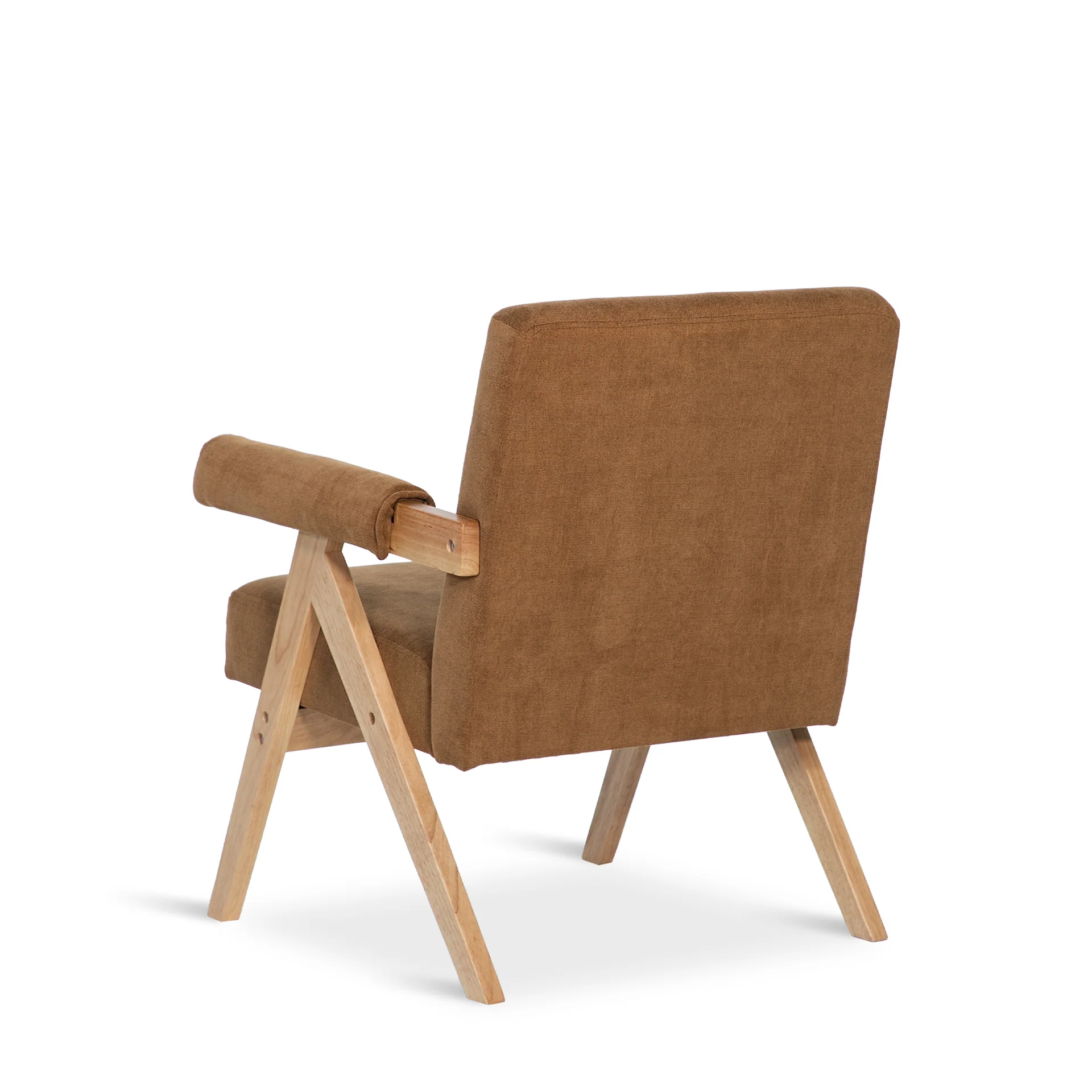 Soren Linen Armchair - Caramel Brown - Image 11