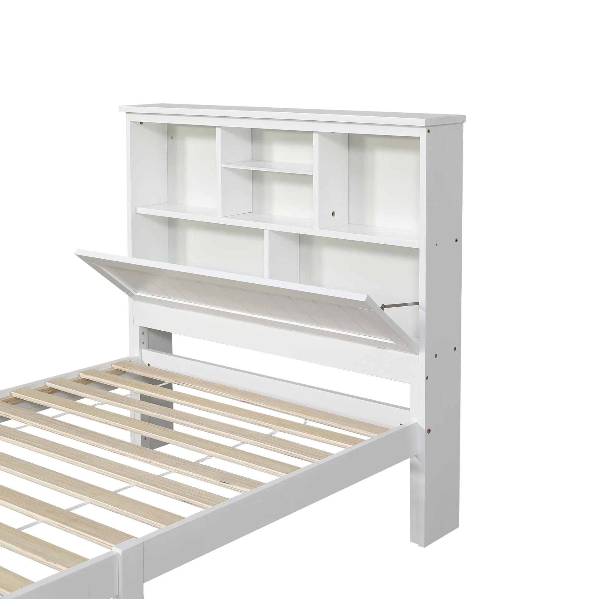 Sprout King Single Wooden Bed Frame - White - Image 11