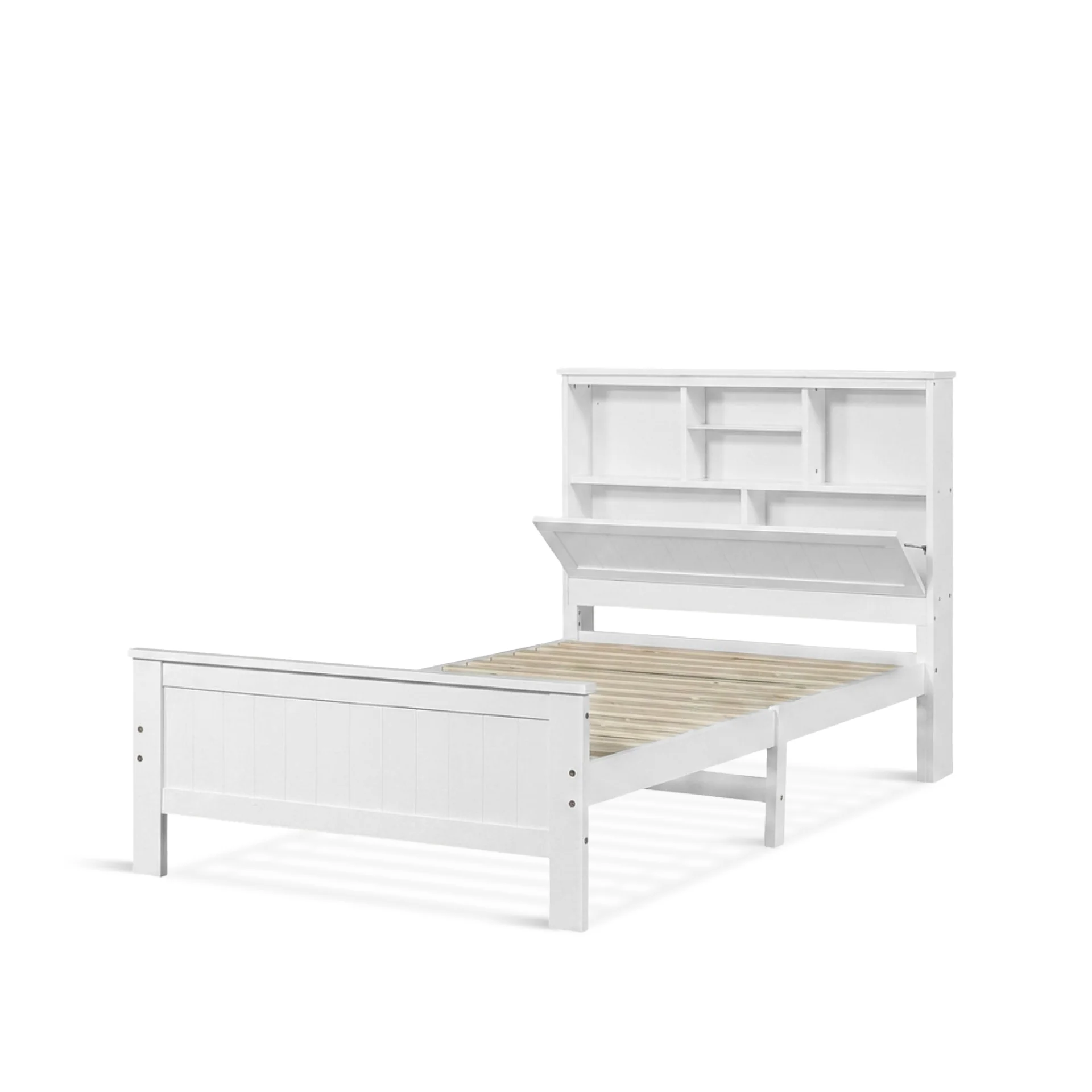 Sprout King Single Wooden Bed Frame - White - Image 9