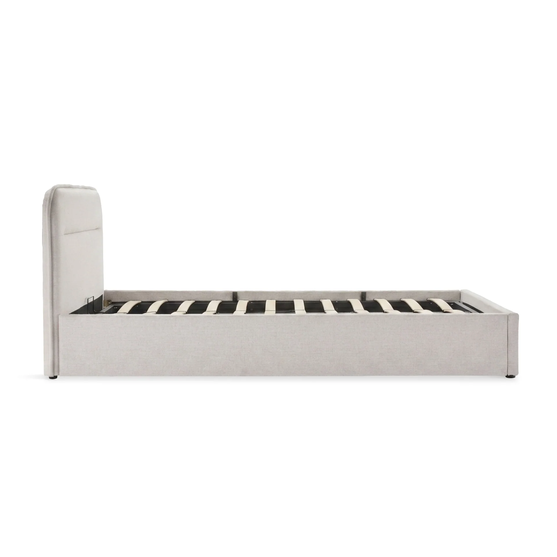 Steady Queen Gas Lift Bed Frame - Linen Beige - Image 11