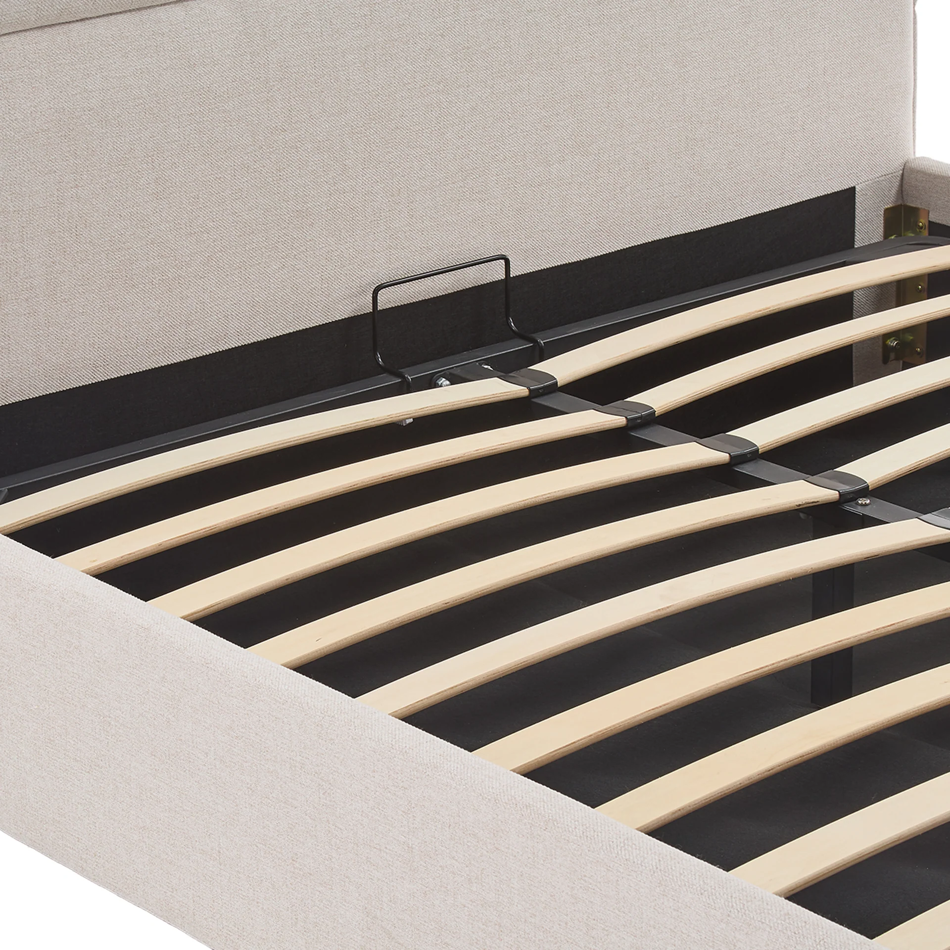 Steady Queen Gas Lift Bed Frame - Linen Beige - Image 13