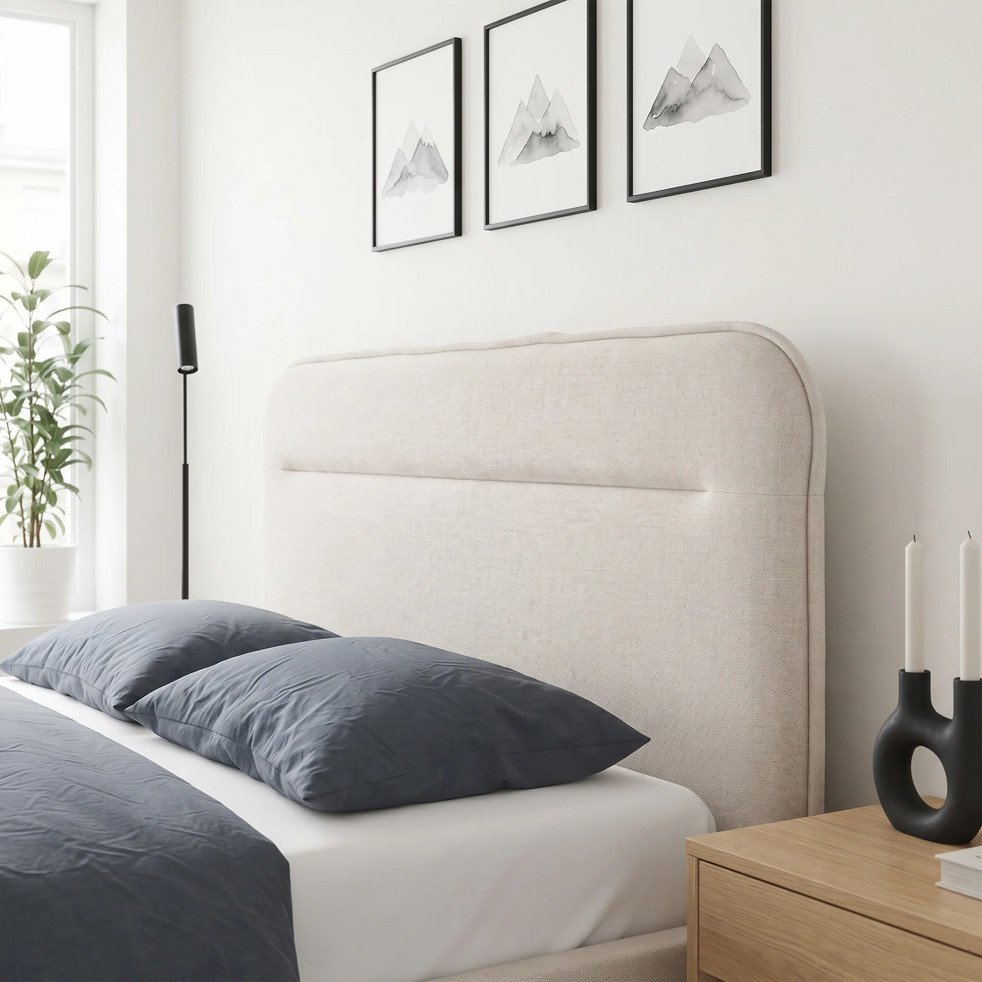 Steady Queen Gas Lift Bed Frame - Linen Beige - Image 6