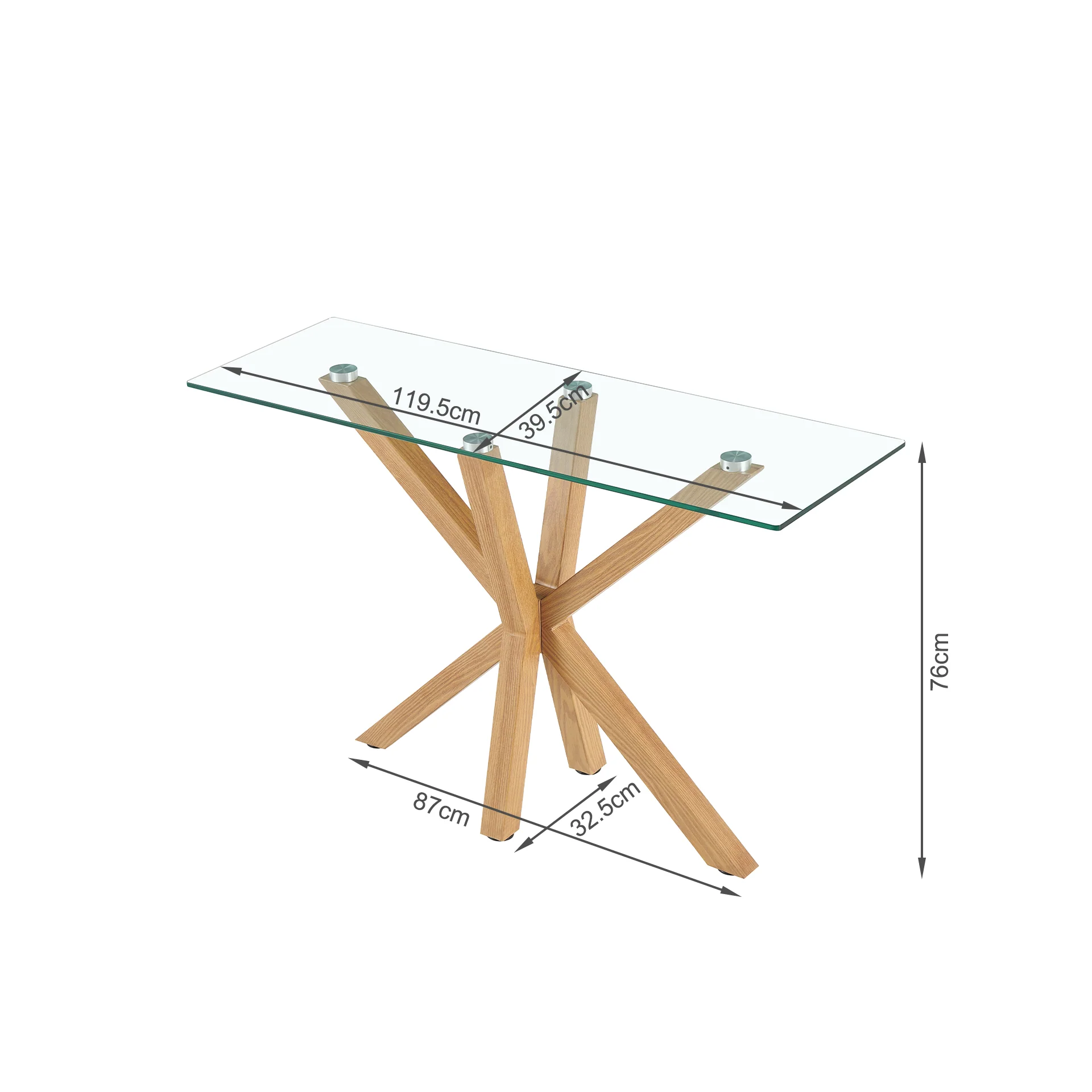 Stelvia Console Table 120x40cm - Light Oak - Image 12