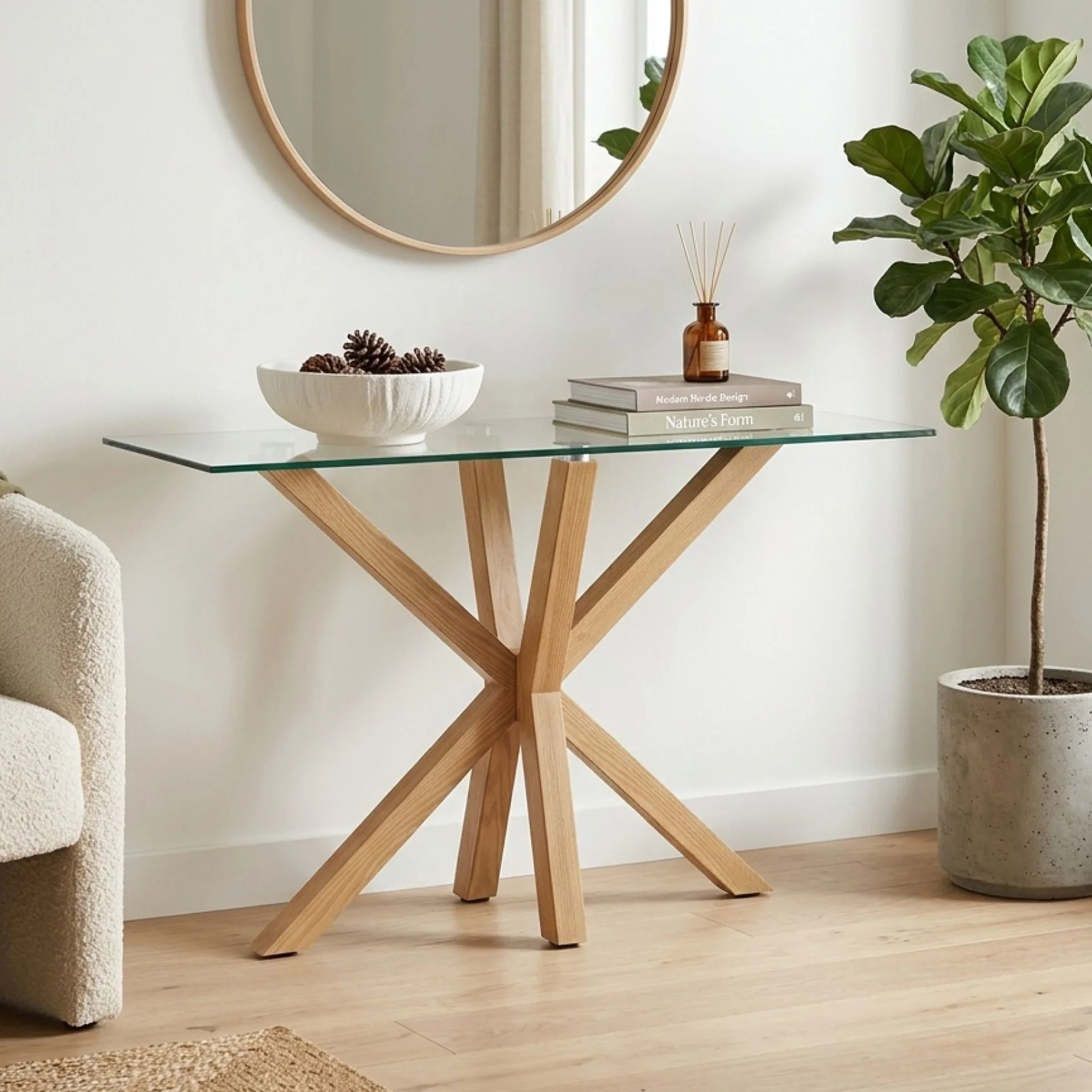 Stelvia Console Table 120x40cm - Light Oak - Image 6