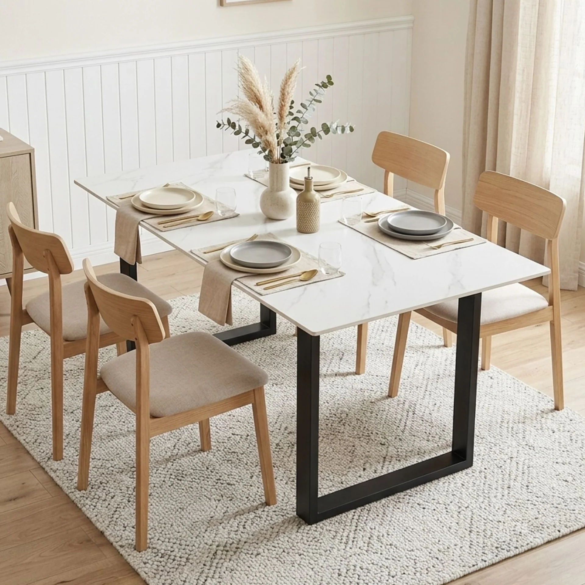 Bridger Matt Ceramic Dining Table 180 x 90cm - Snow White - Image 4