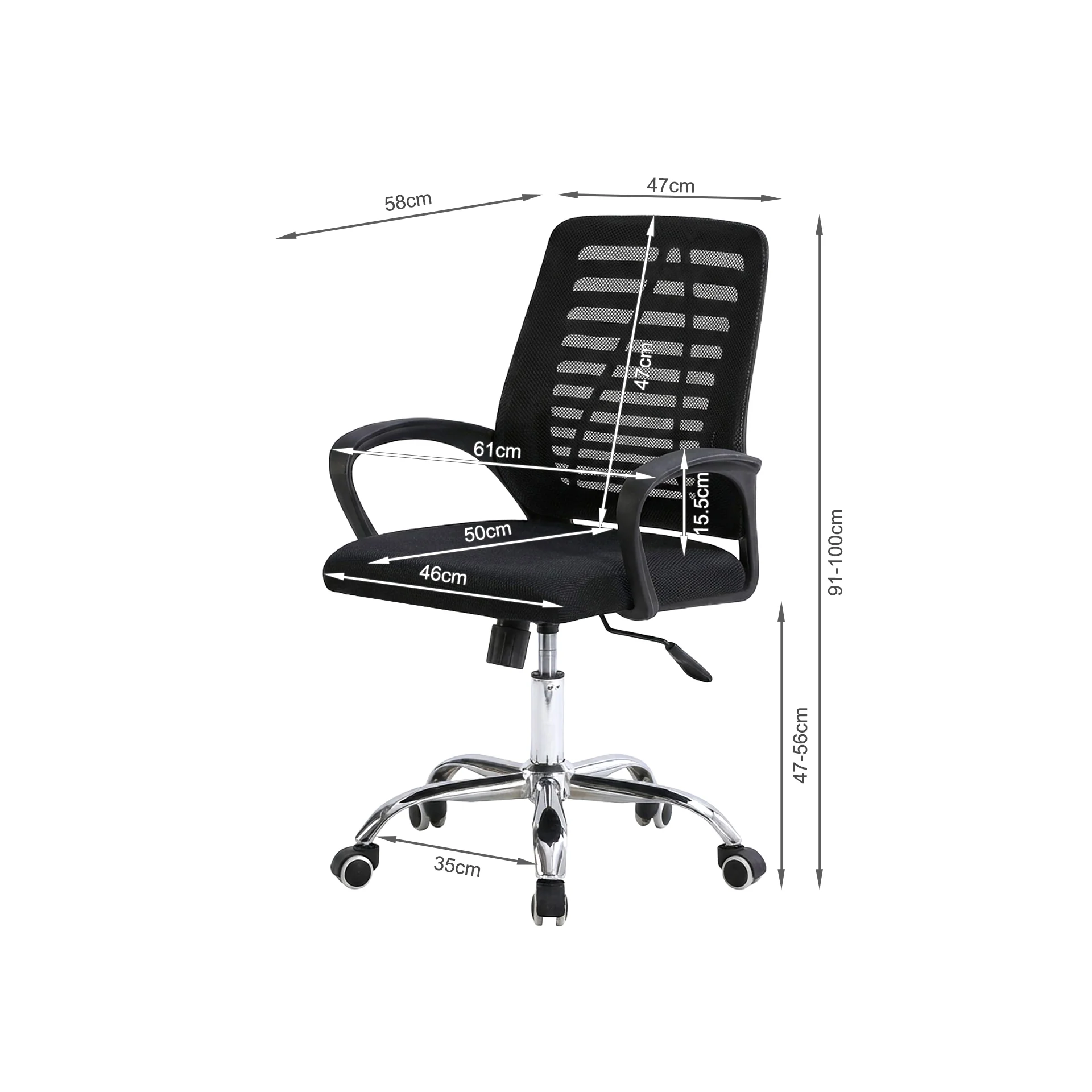 Strix Office Chair - Black - Image 15