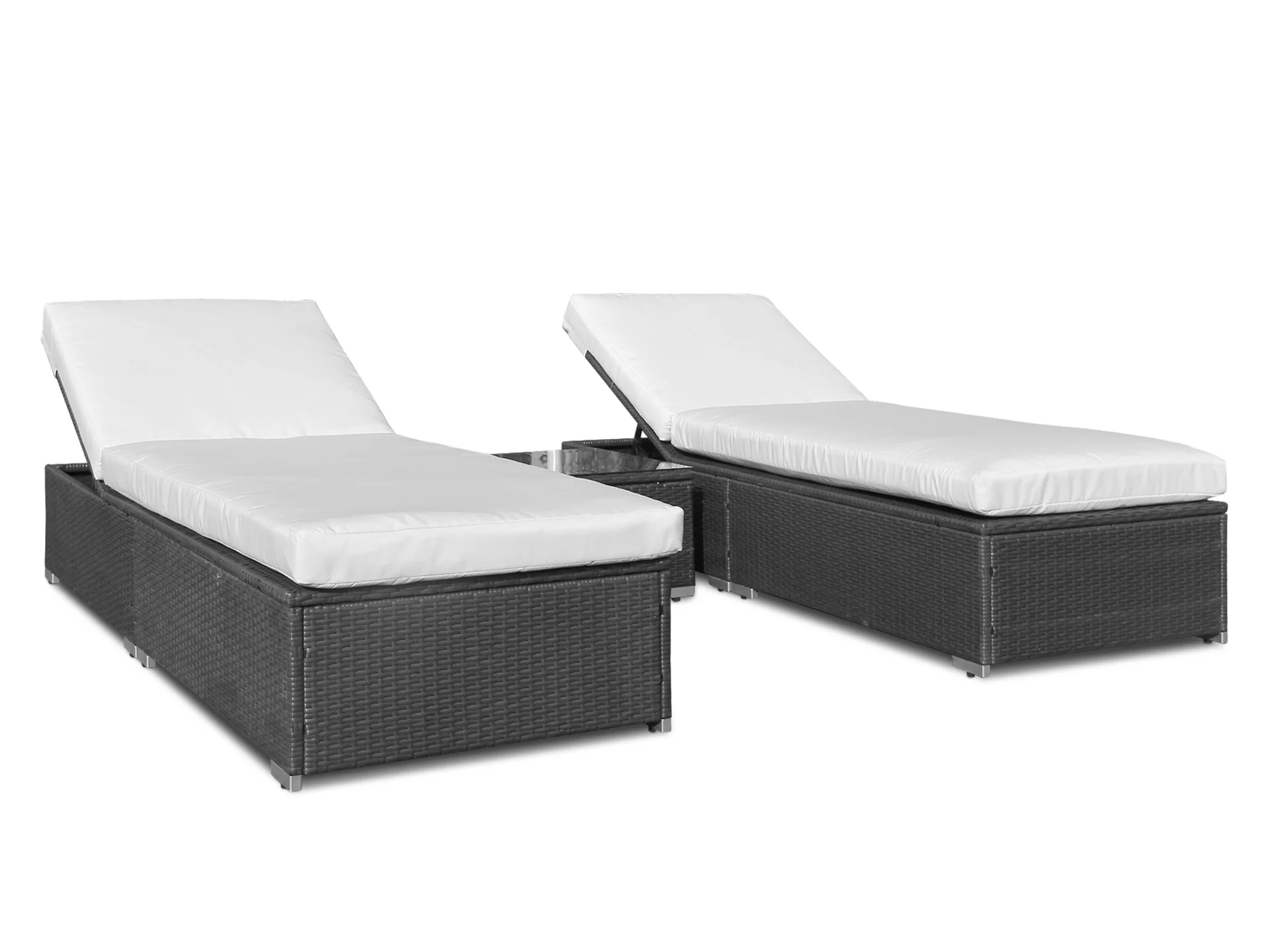 Tahiti 3 Piece Outdoor Rattan Sun Lounger Set - Image 5