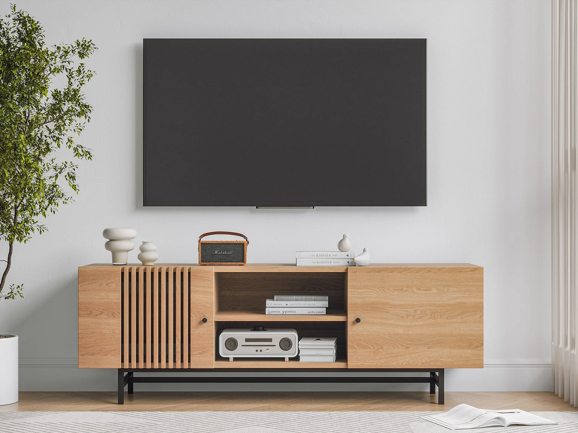 Tarkine 1.6m Entertainment Unit - Oak