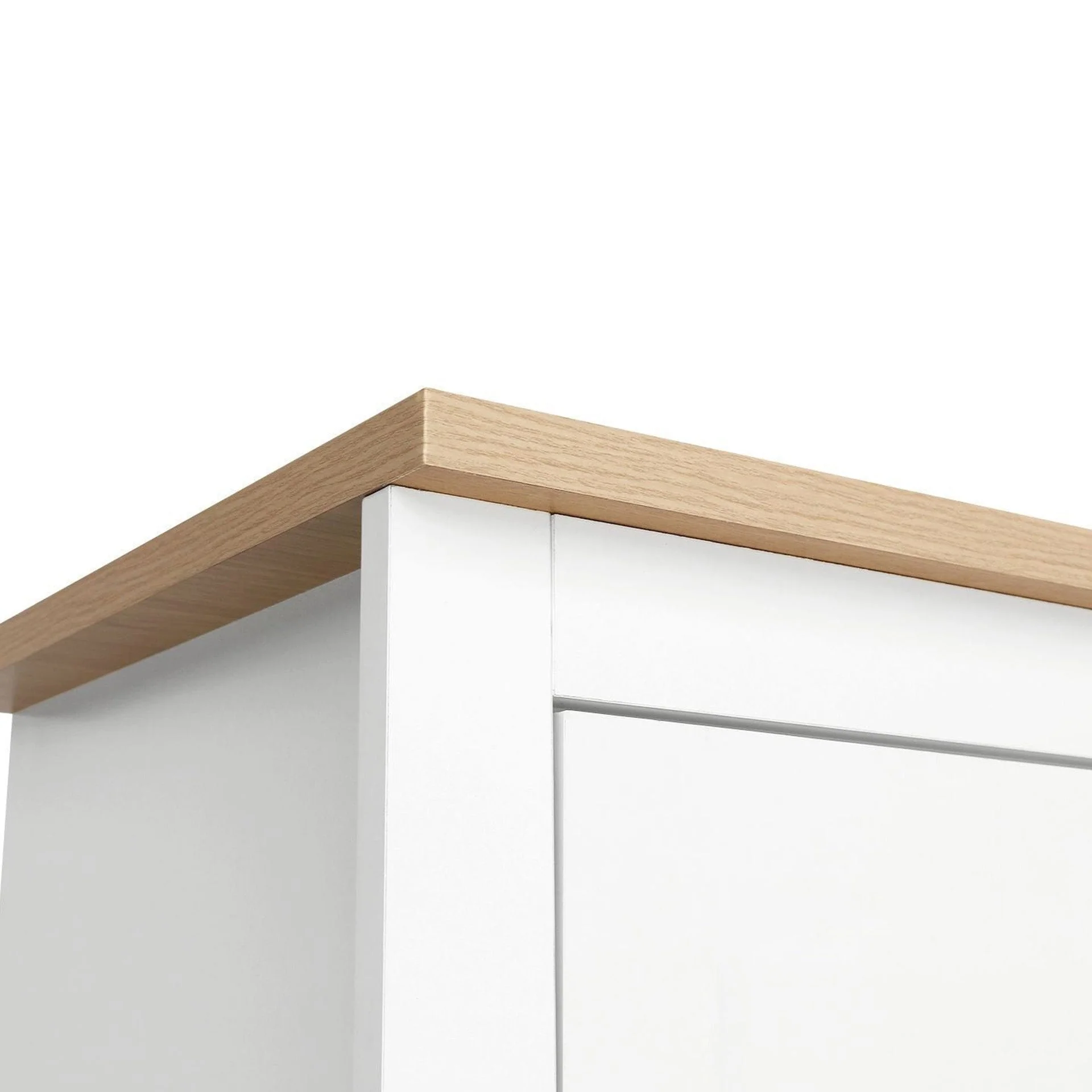 Tegan 2 Door Wardrobe - Light Teak + White - Image 12