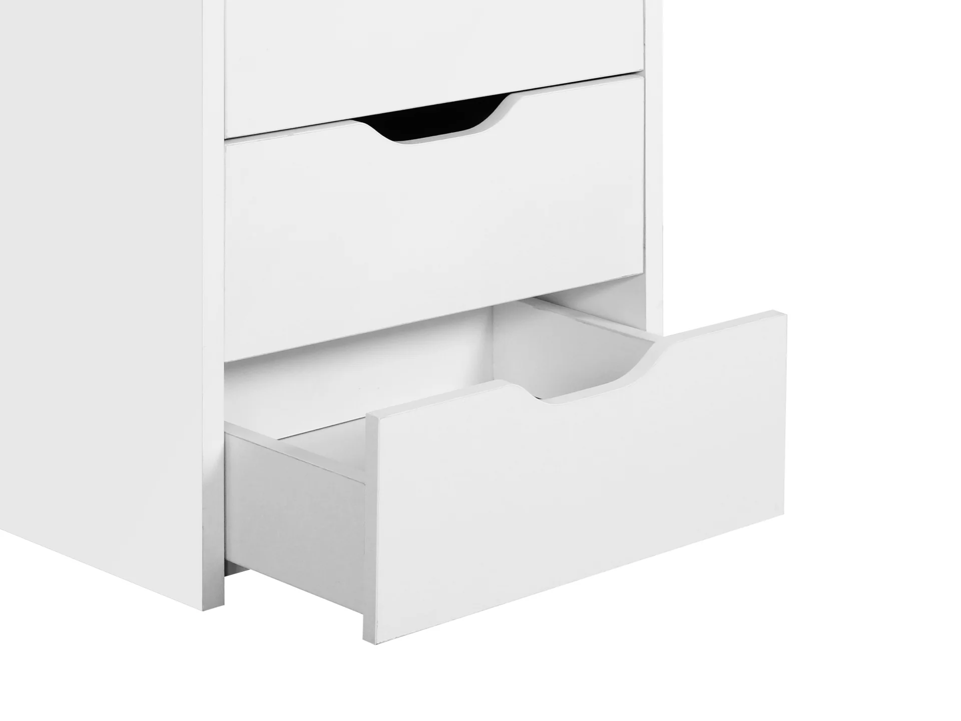 Theo Wooden Bedside Table with Drawer - White - Image 4
