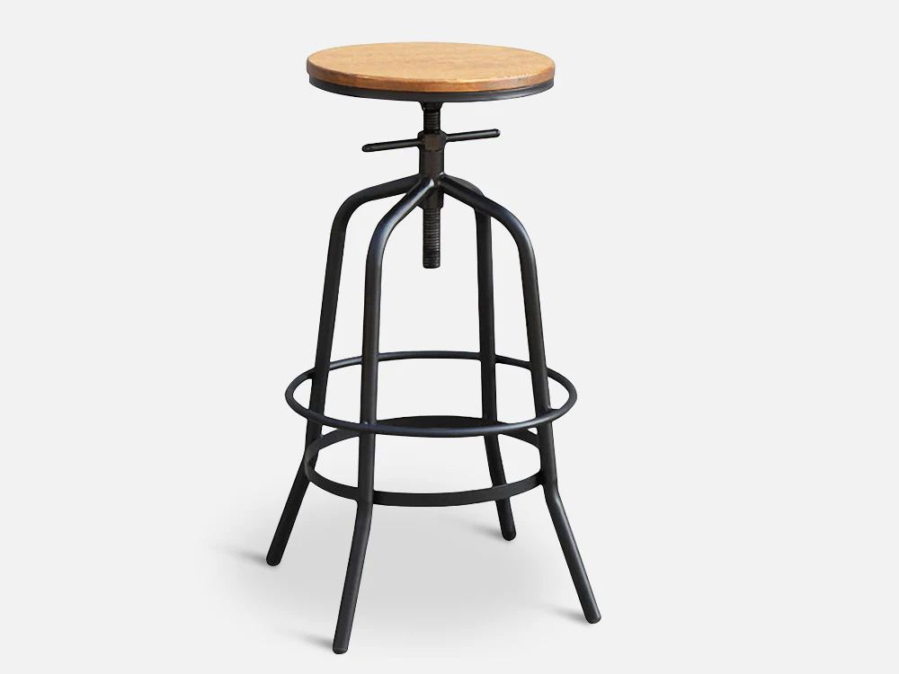 TIA Swivel Bar Stool 2PCS - WALNUT - Image 3