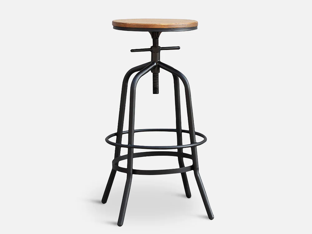 TIA Swivel Bar Stool 2PCS - WALNUT - Image 4