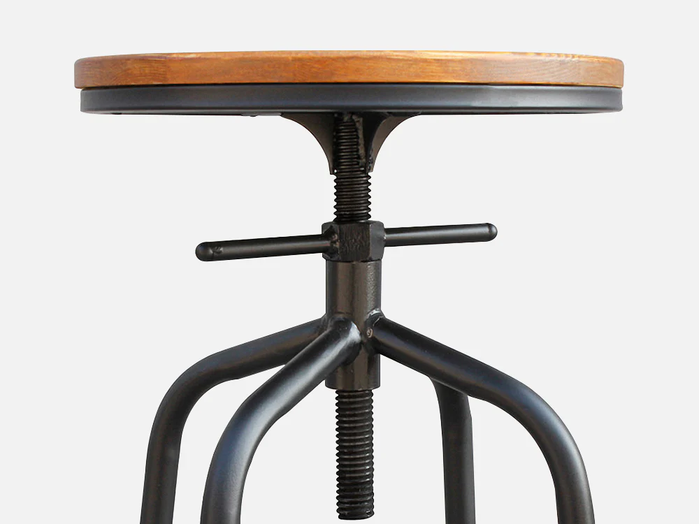 TIA Swivel Bar Stool 2PCS - WALNUT - Image 5