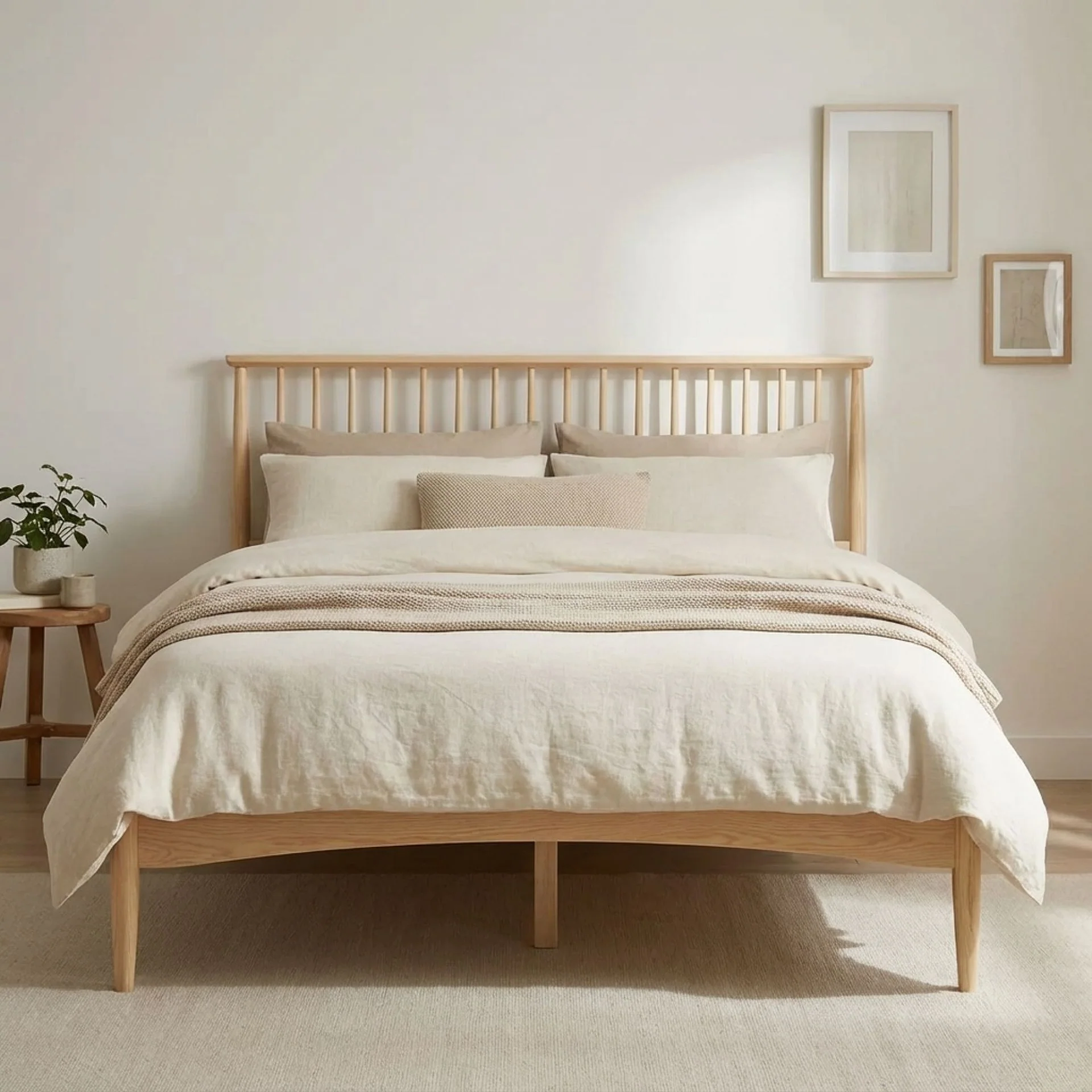 Tolmount Double Wooden Bed Frame - Light Oak - Image 3