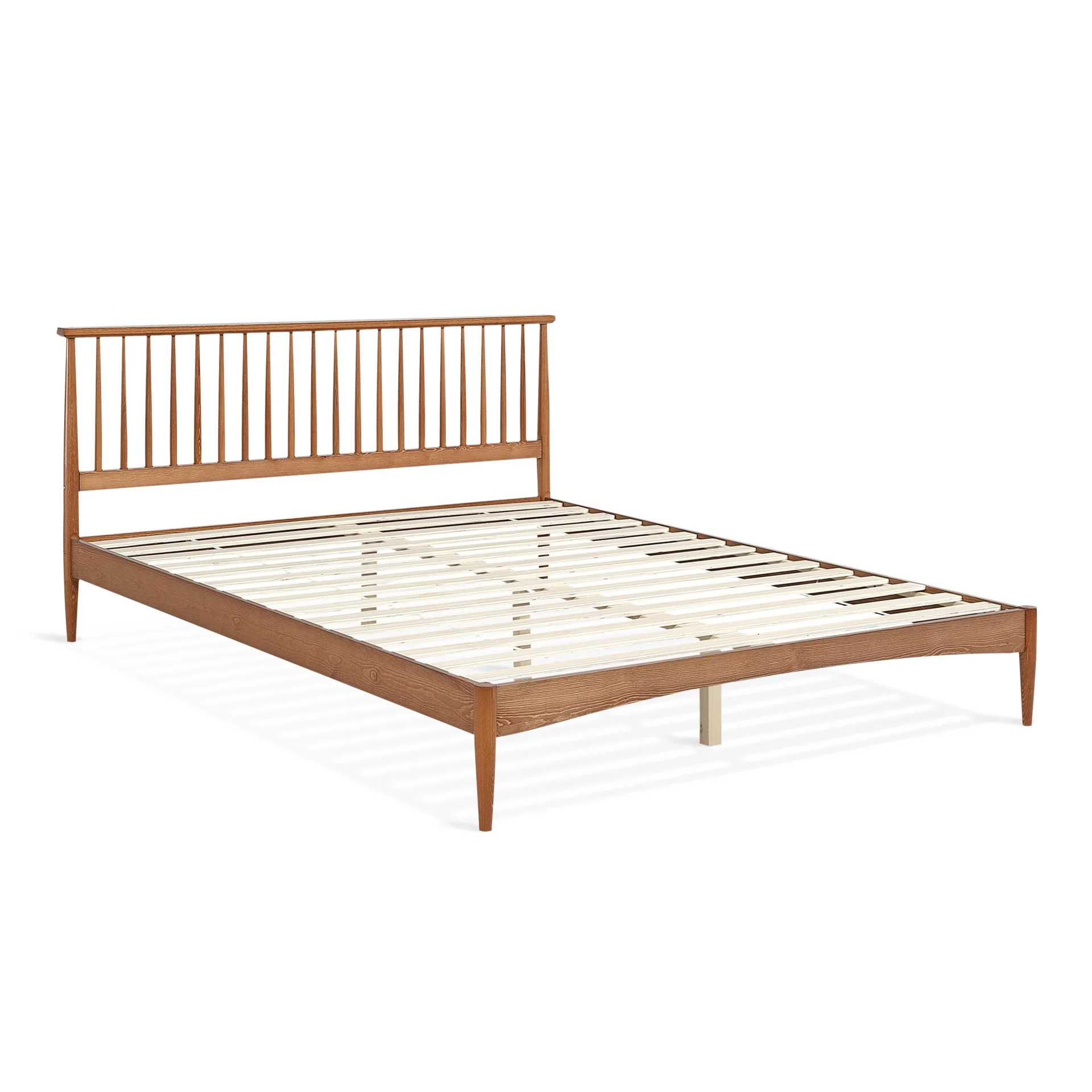 Tolmount King Wooden Bed Frame - Walnut - Image 6