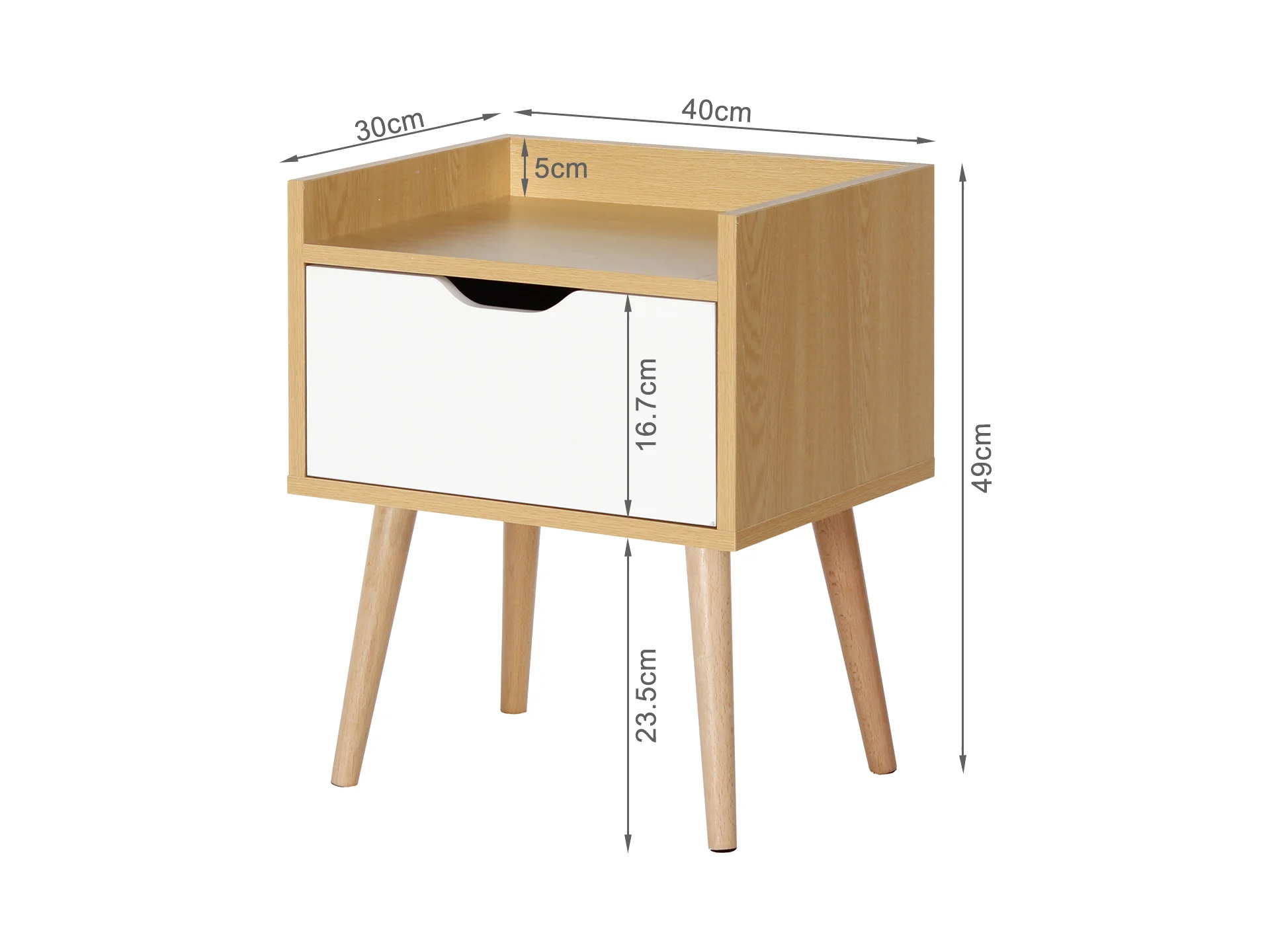 Tomi Bedside Table - Oak - Image 4