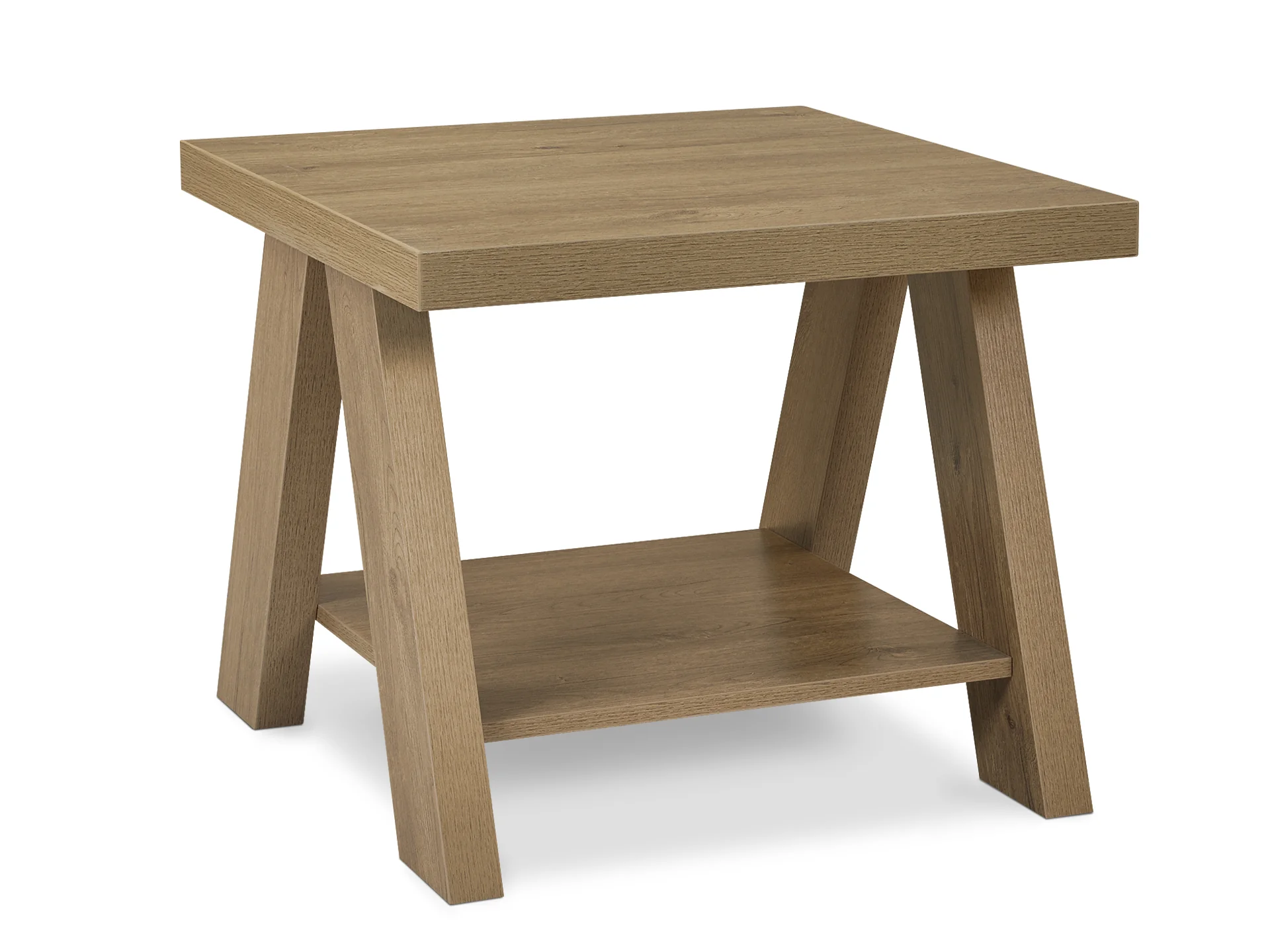 Tommie Square Coffee Table Side Table - Oak - Image 2