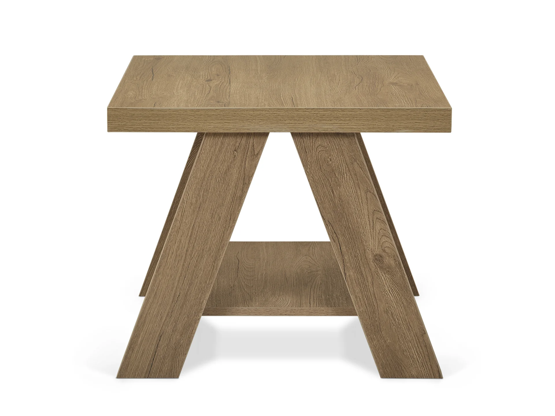 Tommie Square Coffee Table Side Table - Oak - Image 3