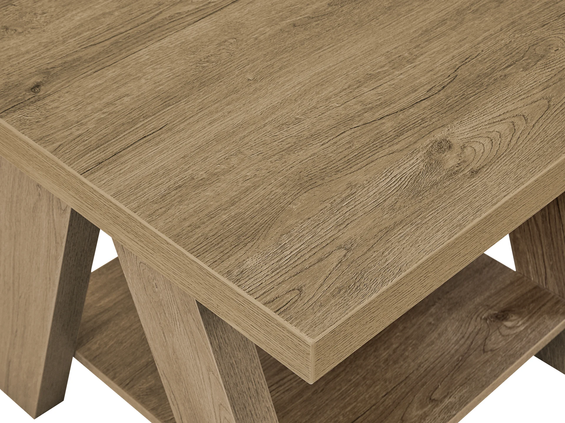 Tommie Square Coffee Table Side Table - Oak - Image 4