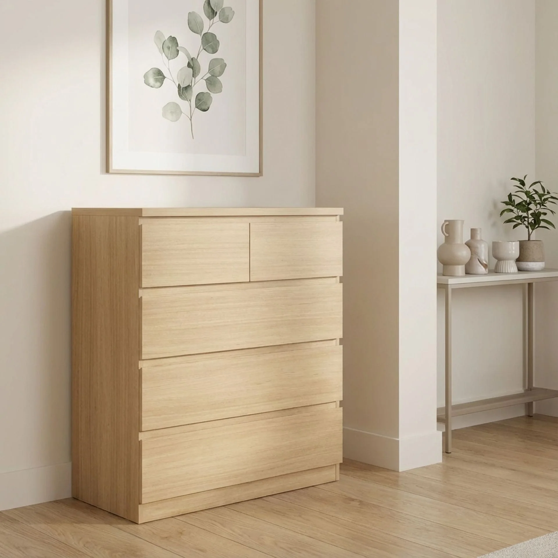 Tongass 5 Drawer Tallboy - Oak - Image 2