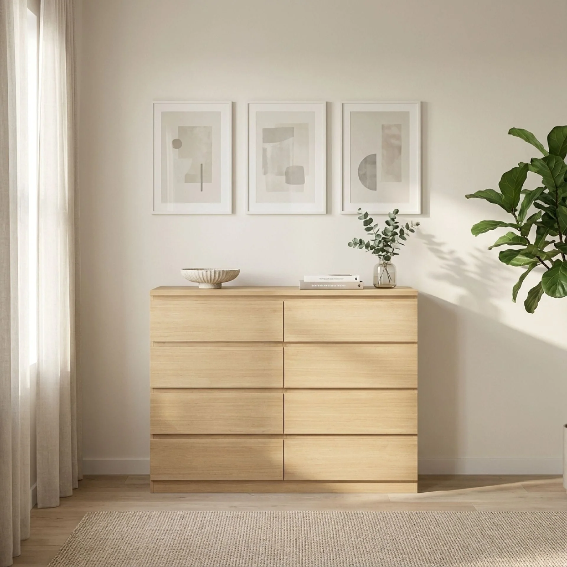 Tongass 8 Drawer Lowboy - Oak - Image 3