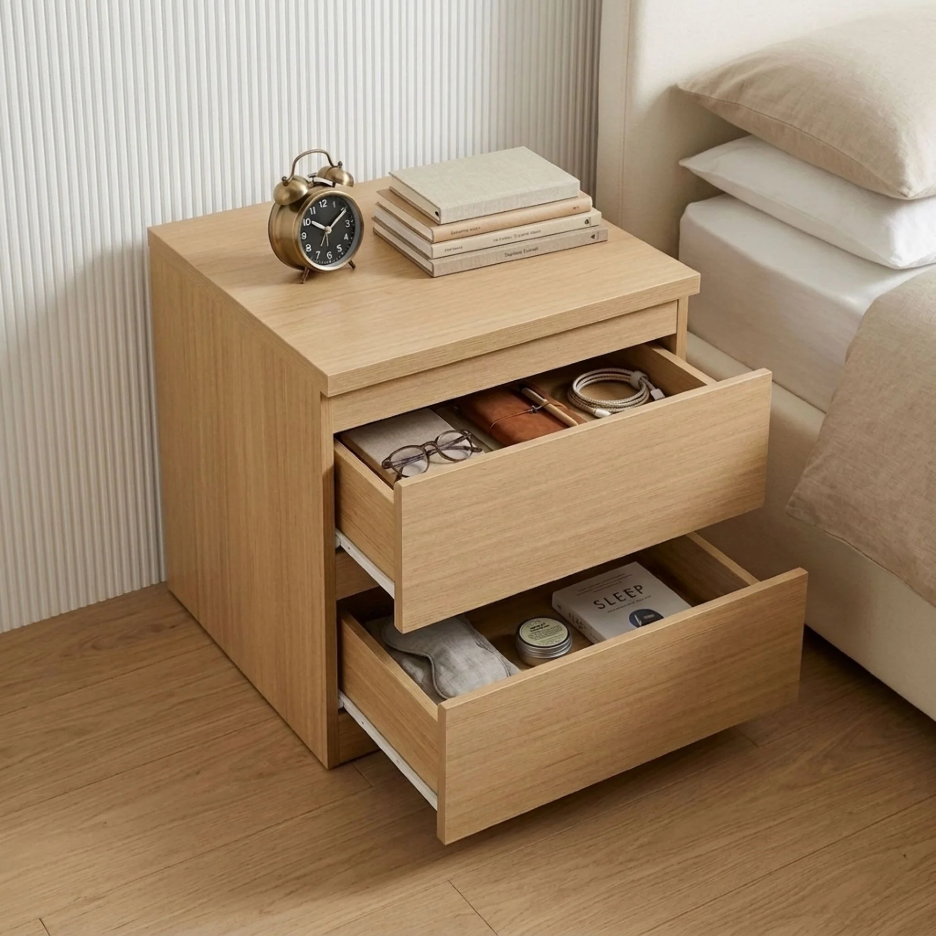 Tongass Bedside Table - Oak - Image 2