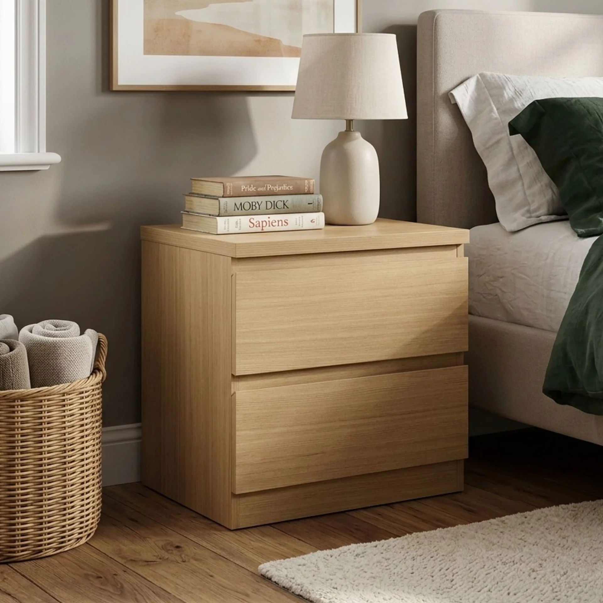Tongass Bedside Table - Oak - Image 5