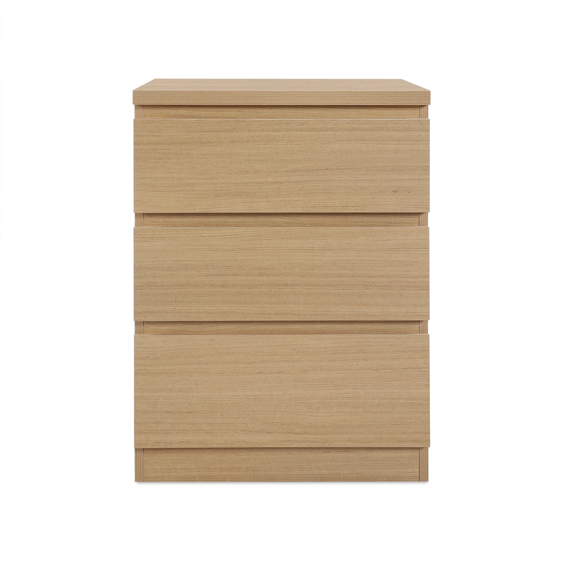 Tongass Bedside Table with 3 Drawers - Oak - Image 5