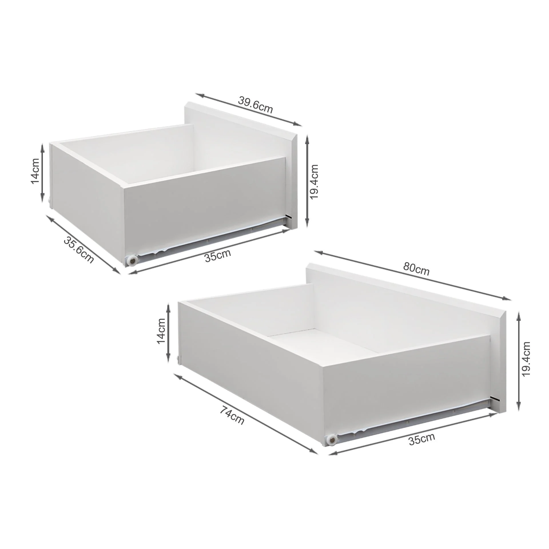 Tongass Wooden Tallboy 5 Drawers - White - Image 12
