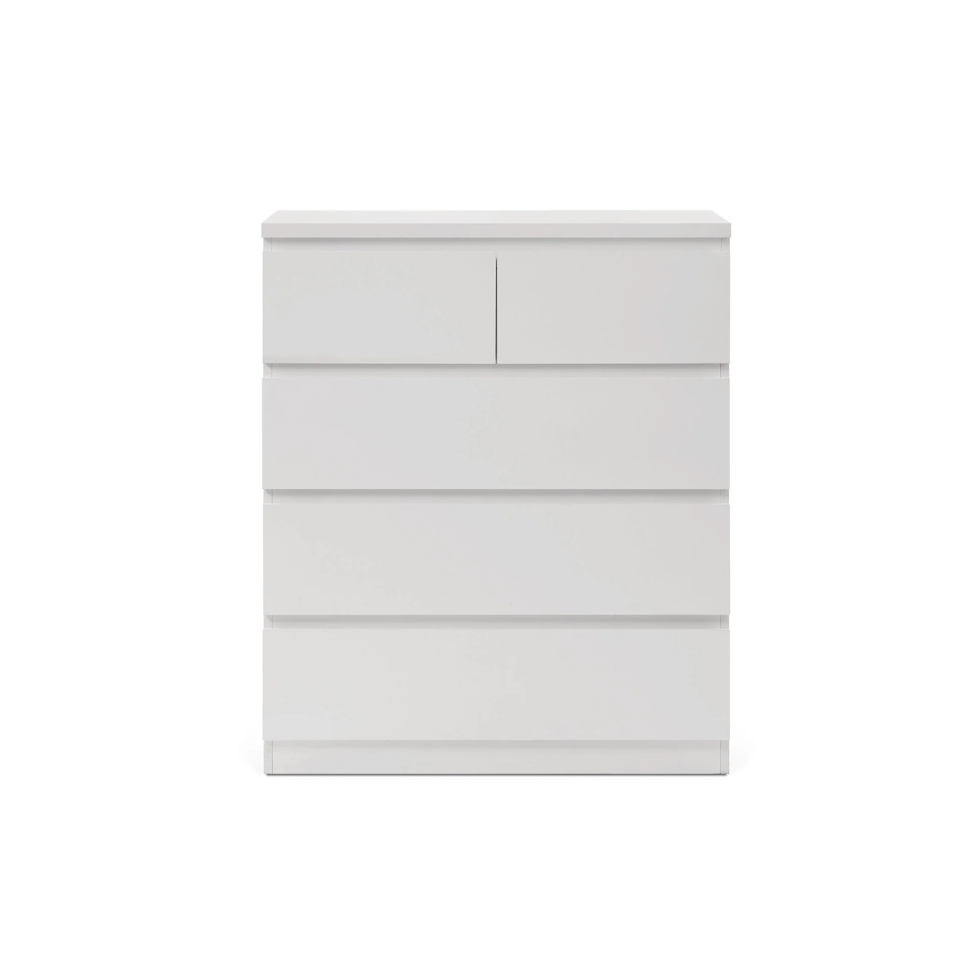 Tongass Wooden Tallboy 5 Drawers - White - Image 6