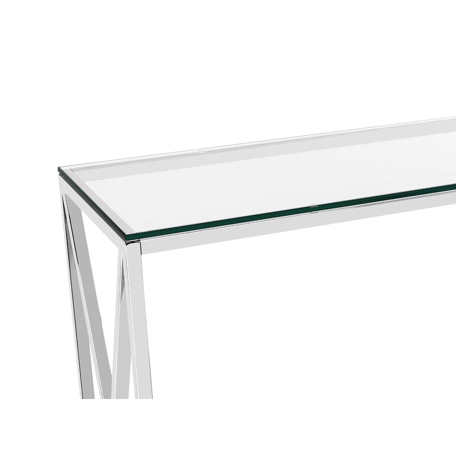 Tony Tempered Glass Rectangular Console Table - Image 9