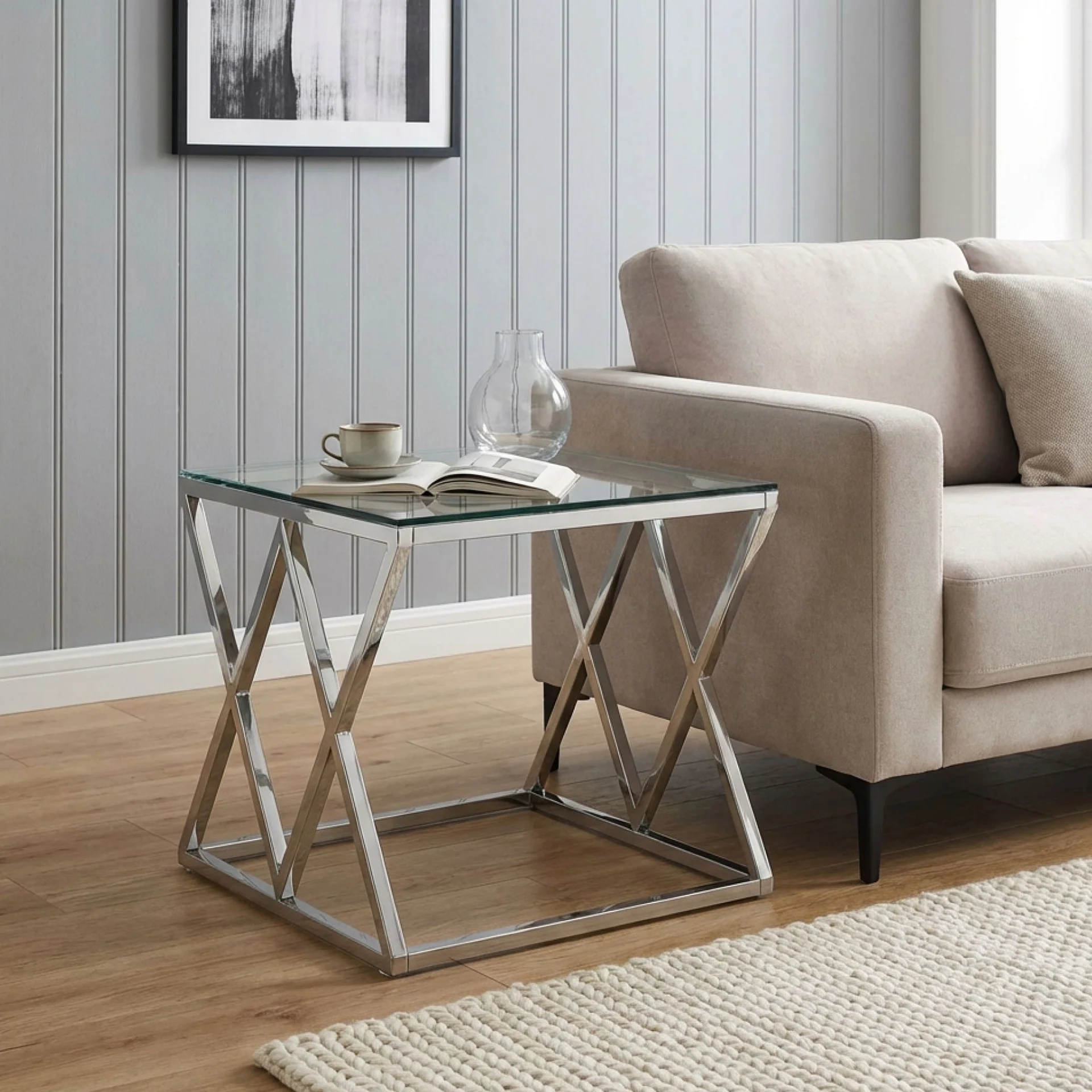 Tony Tempered Glass Square Coffee Table - Image 5