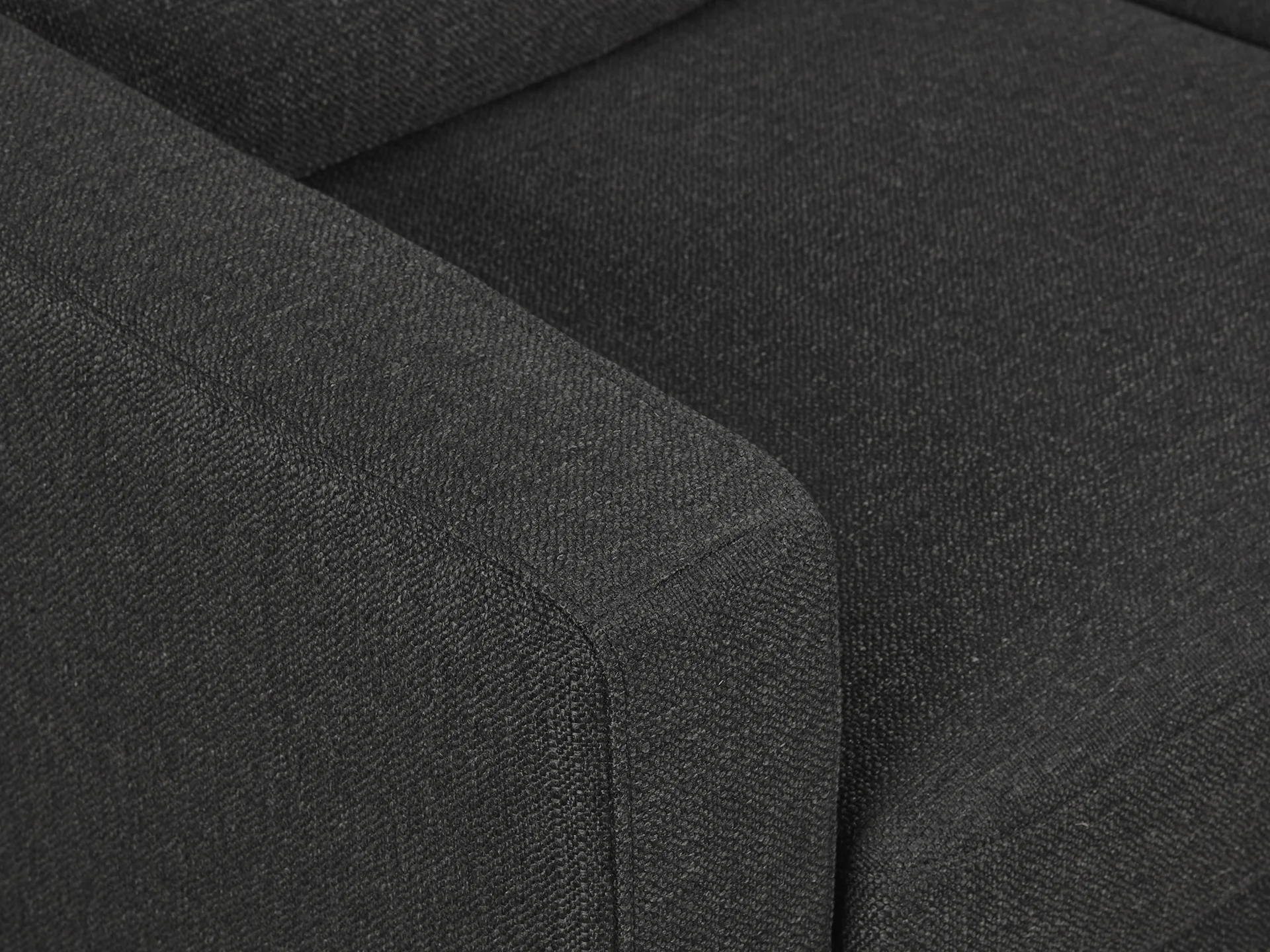 Toronto 3 Seater Fabric Sofa - Dark Grey - Image 4