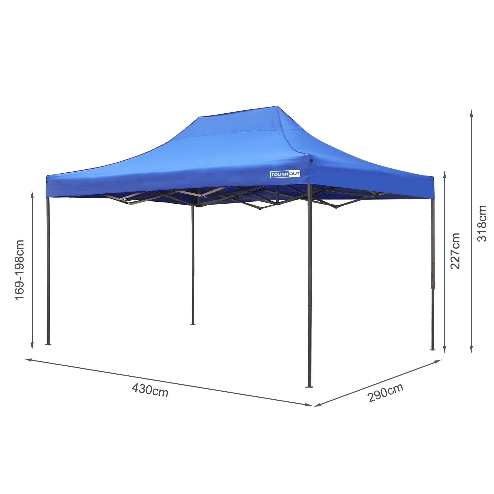 Toughout Breeze Gazebo 3 x 4.5m - Blue - Image 17