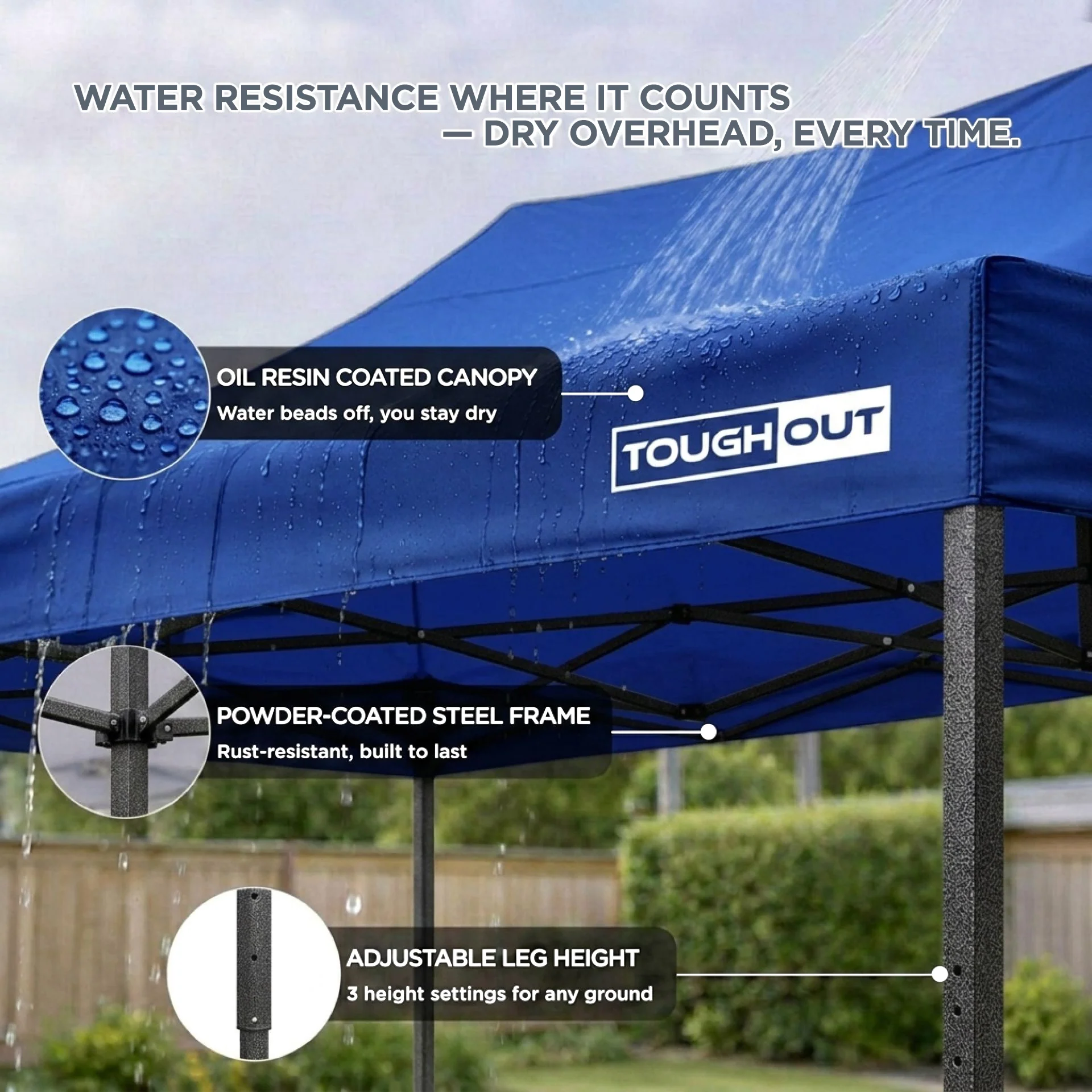 Toughout Breeze Gazebo 3 x 4.5m - Blue - Image 4