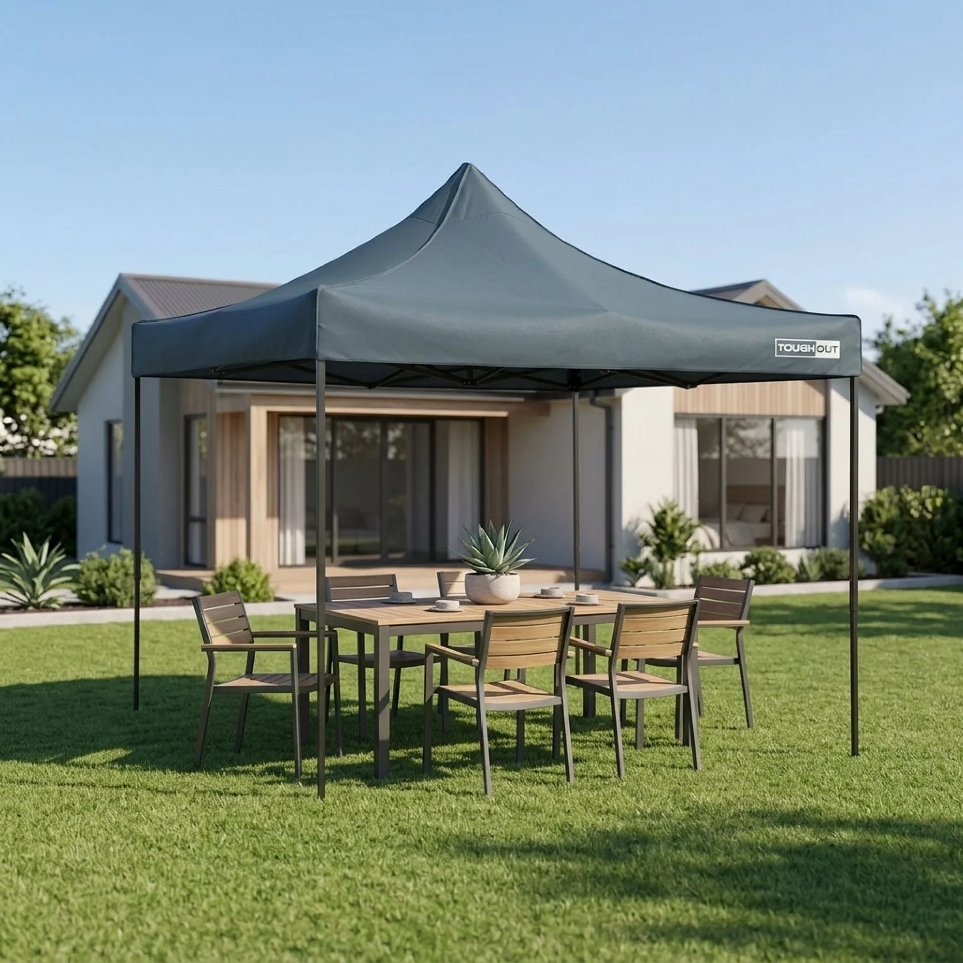 Toughout Breeze Gazebo 3 x 3m - Grey - Image 8