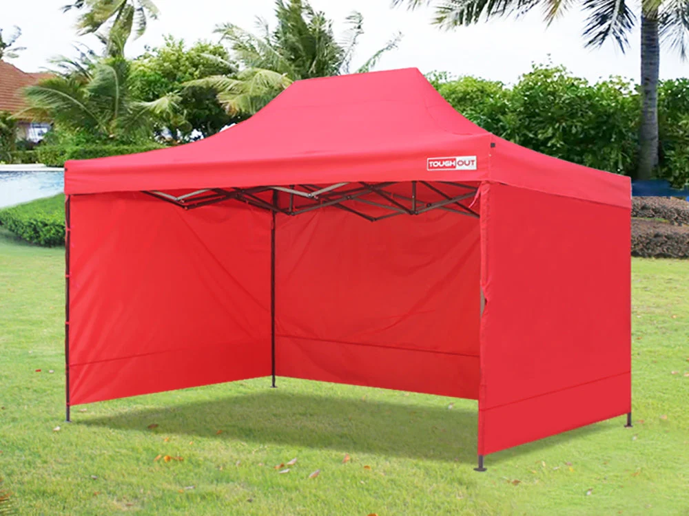 TOUGHOUT Breeze Gazebo RED 3x4.5M with 3 Side Walls - Image 10