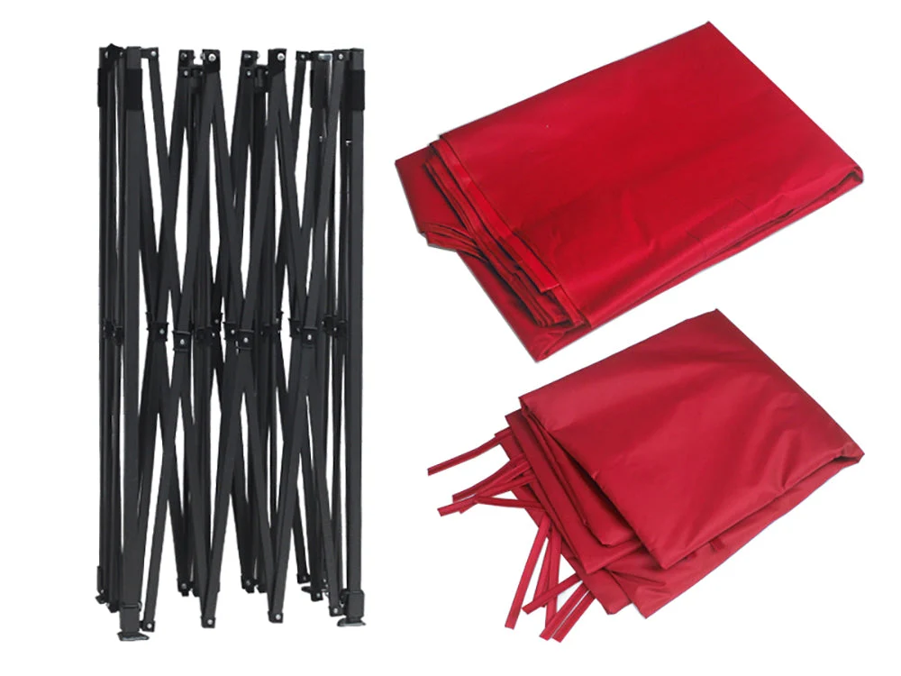 TOUGHOUT Breeze Gazebo RED 3x4.5M with 3 Side Walls - Image 5